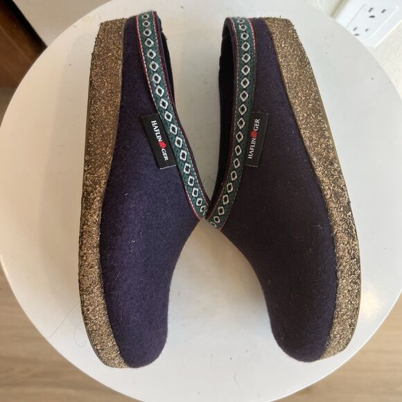 Haflinger Wool Cork Grizzly Clog Women’s 39 Purple Slipper Comfort - Picture 6 of 9